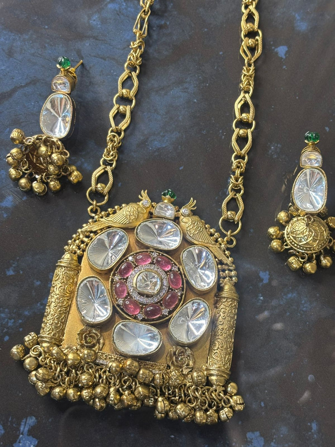The Regal Radiance Polki Long Necklace set