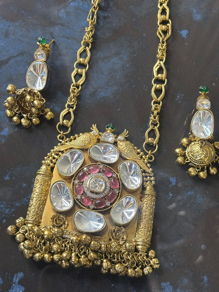 The Regal Radiance Polki Long Necklace set