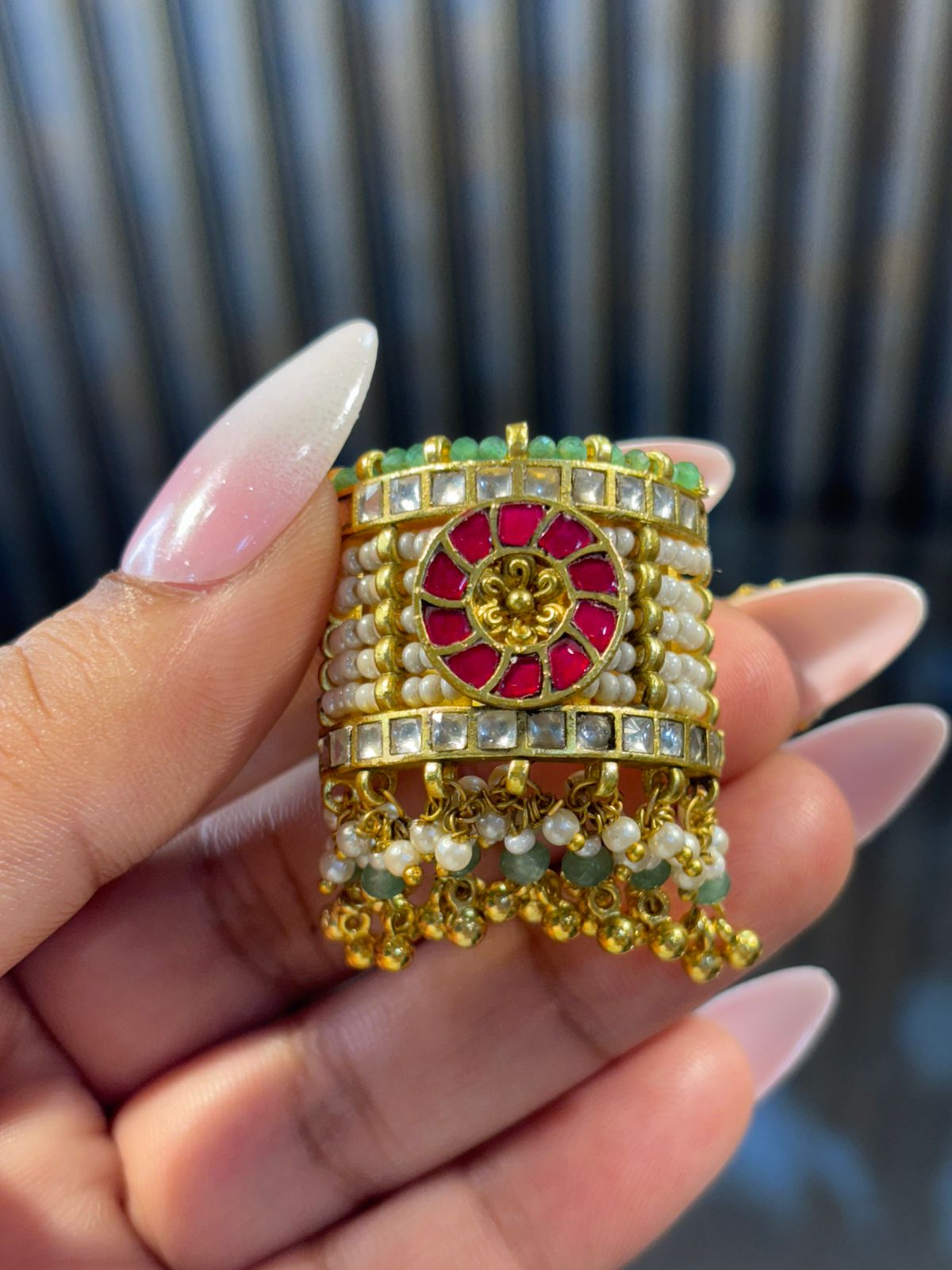 Heritage Pearl Jhumka Ring