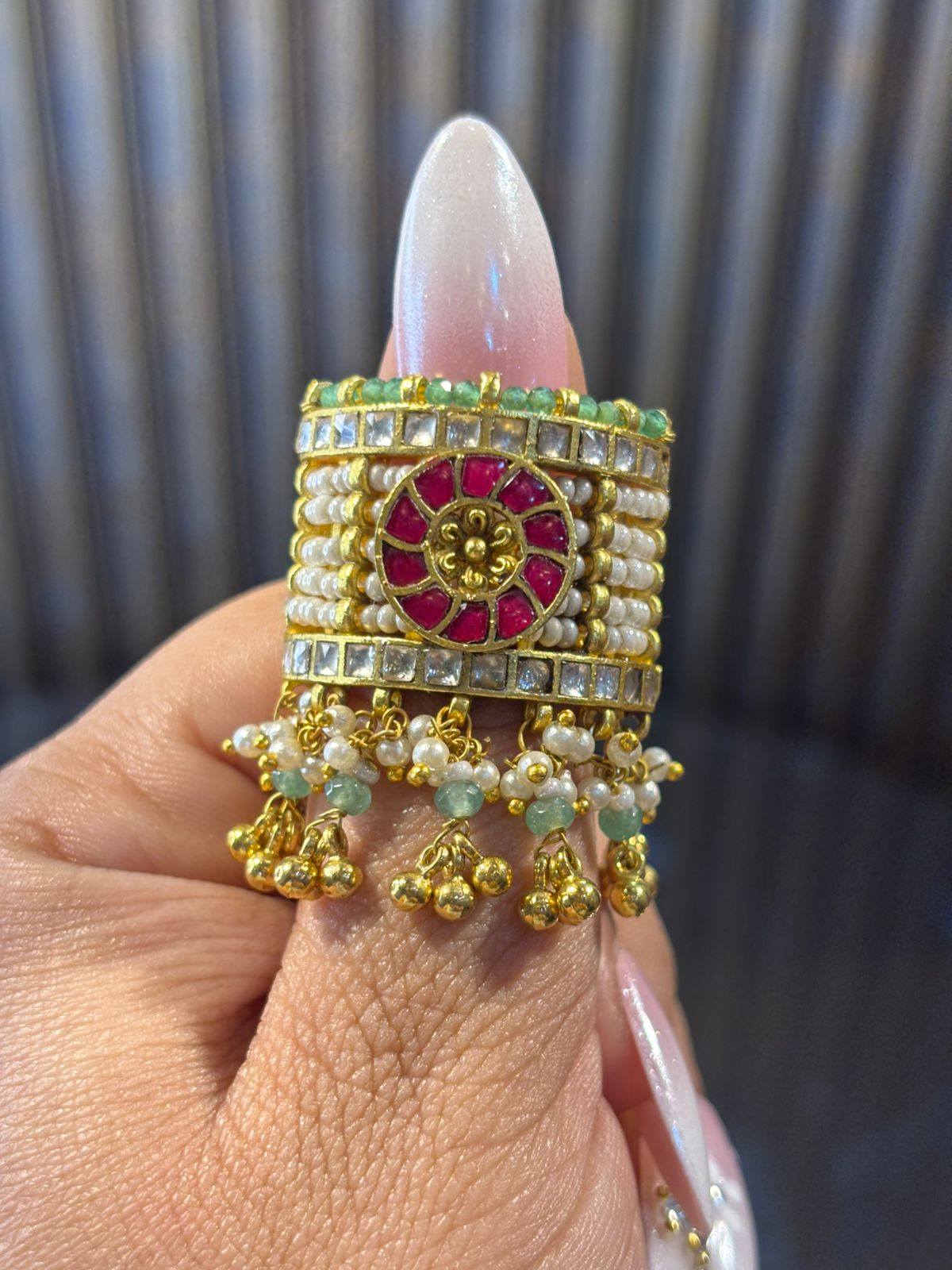 Heritage Pearl Jhumka Ring