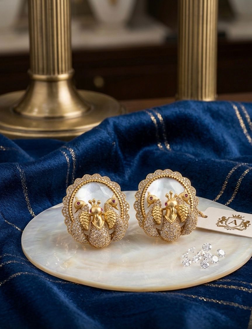 The Regal Peacock Studs