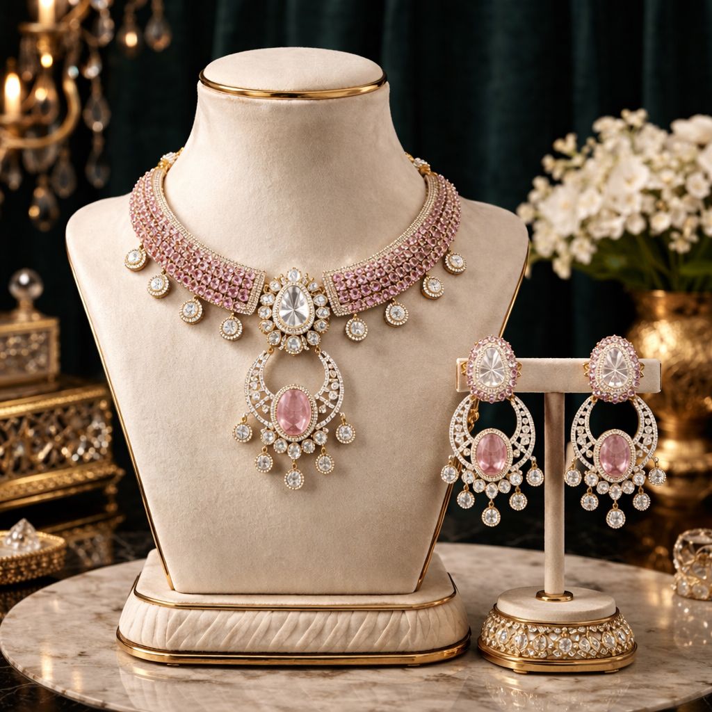 Blush Aura Necklace Set