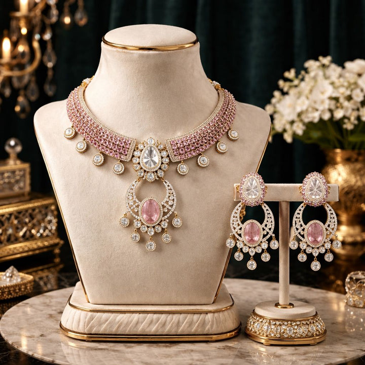 Blush Aura Necklace Set