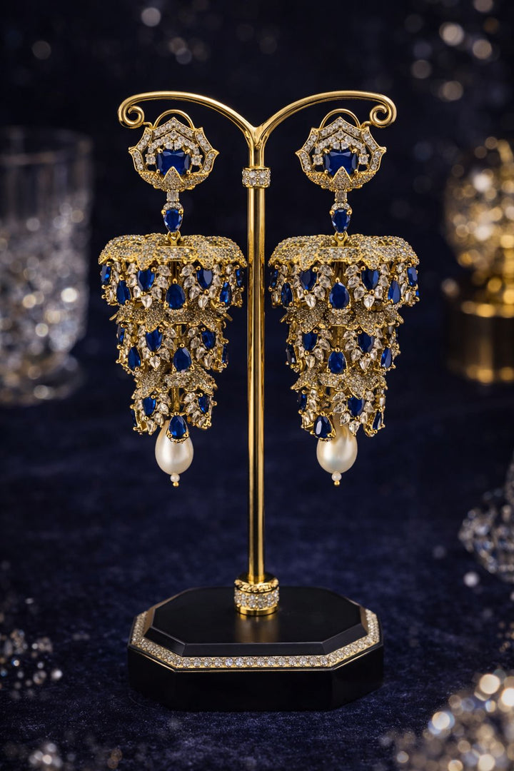 Sapphire Layered Jhumka