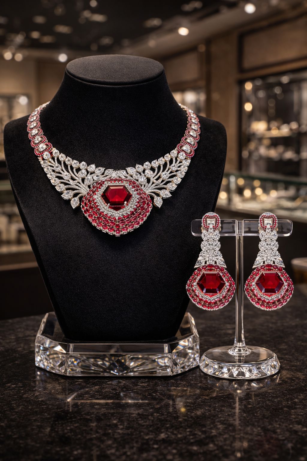 Velvet Ruby Luxe Necklace Set