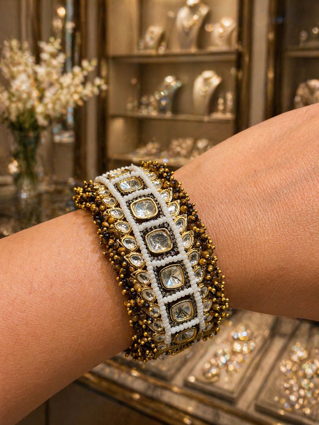 Zariya Beaded Bracelet Bangle