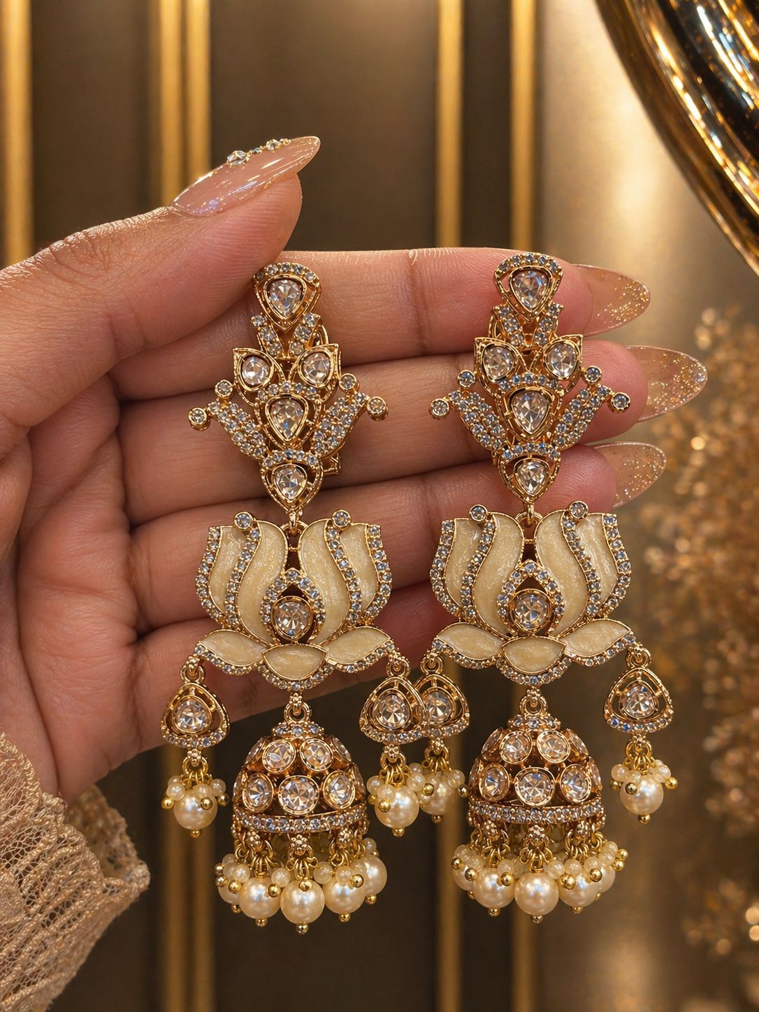 Lumina Fleur Jhumkas