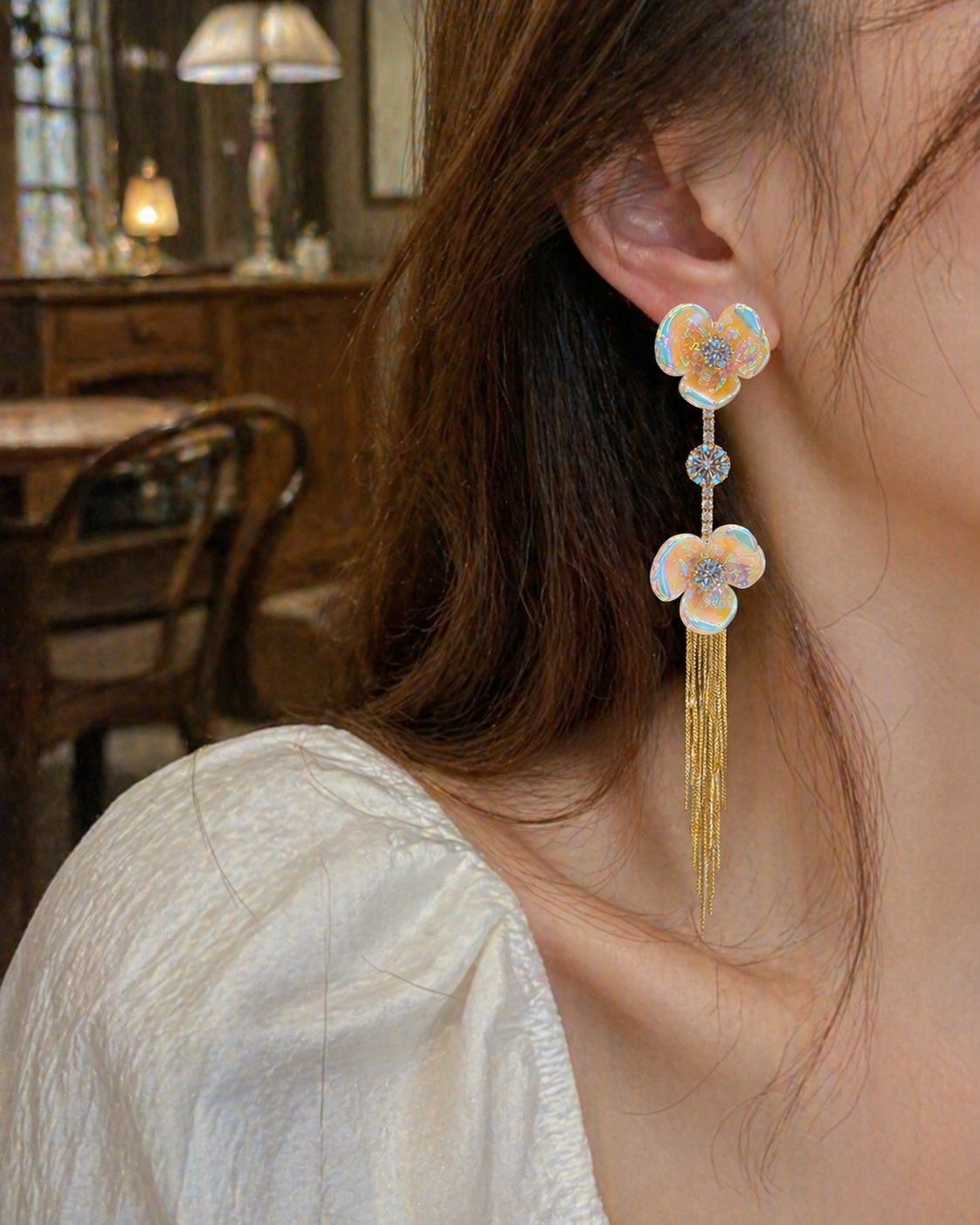 Lily Bloom Tassel Earrings