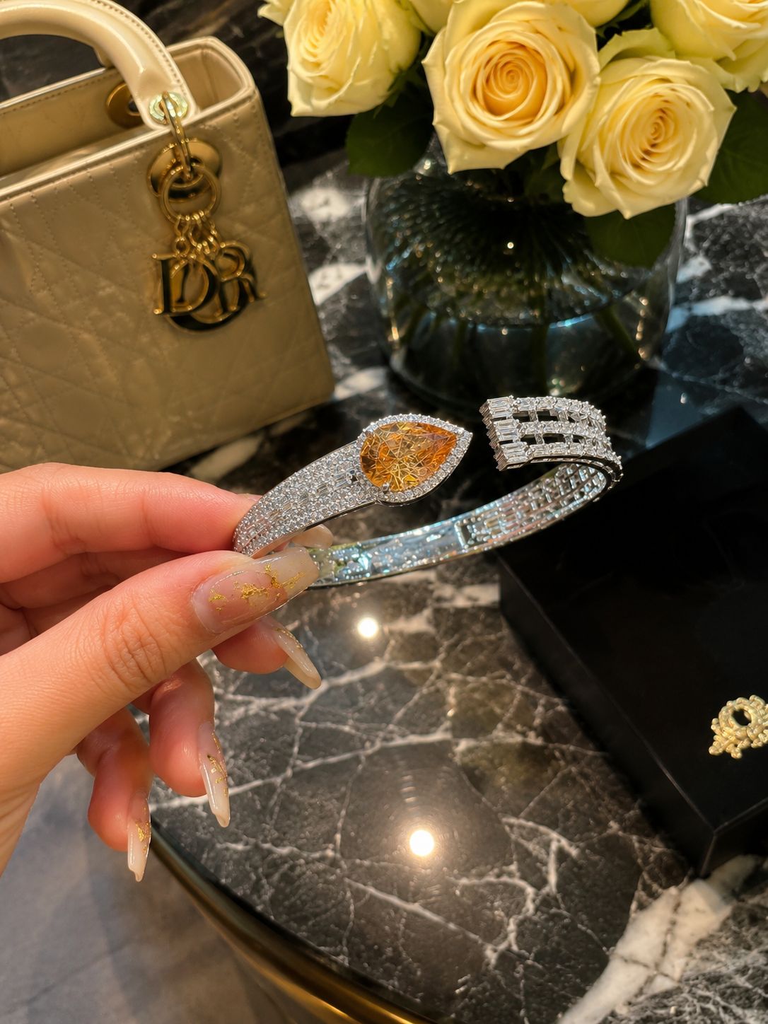 Diamond Dew Cuff Bracelet