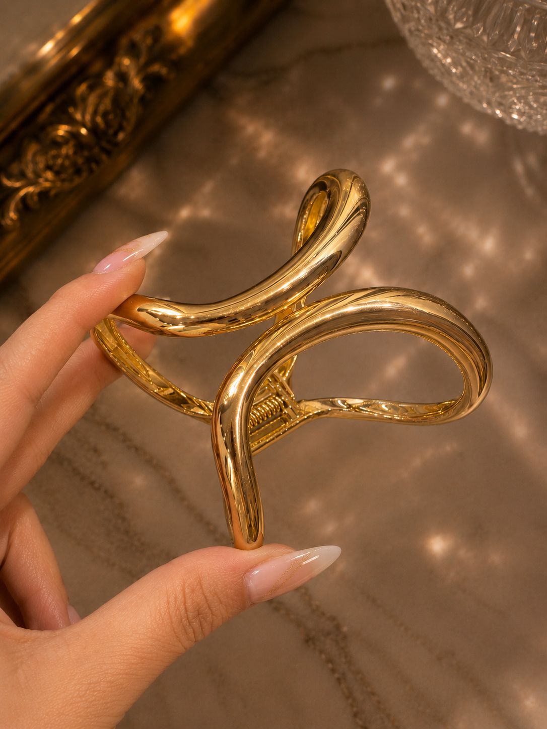 Golden Wave Cuff Bracelet