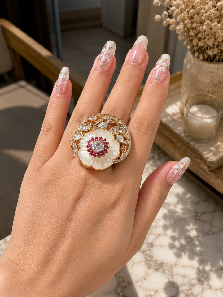 Pearl Petal Ring
