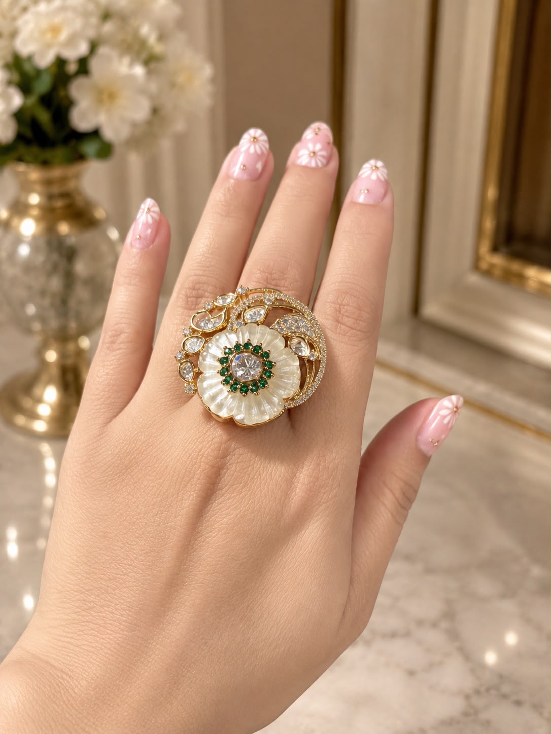 Pearl Petal Ring