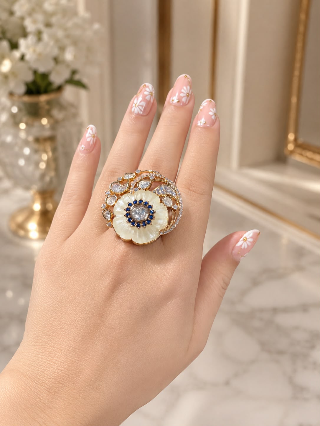 Pearl Petal Ring