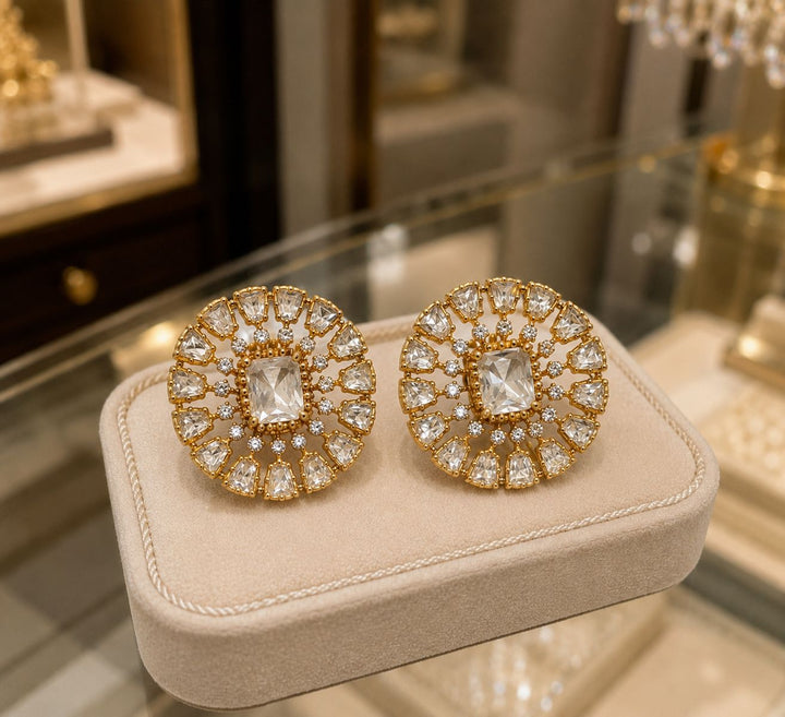 Real Moissanite Stud Earrings