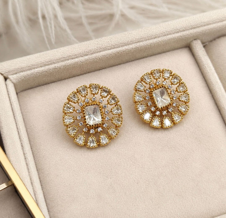 Real Moissanite Stud Earrings