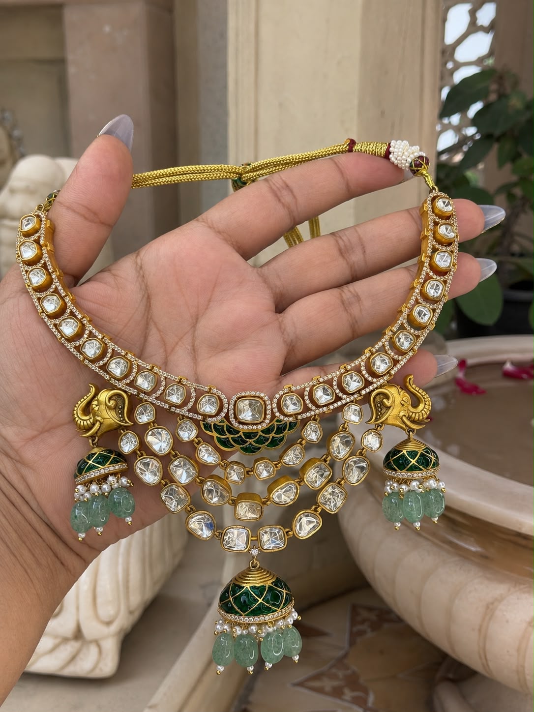 Gaja Royal Moissanite Necklace Set