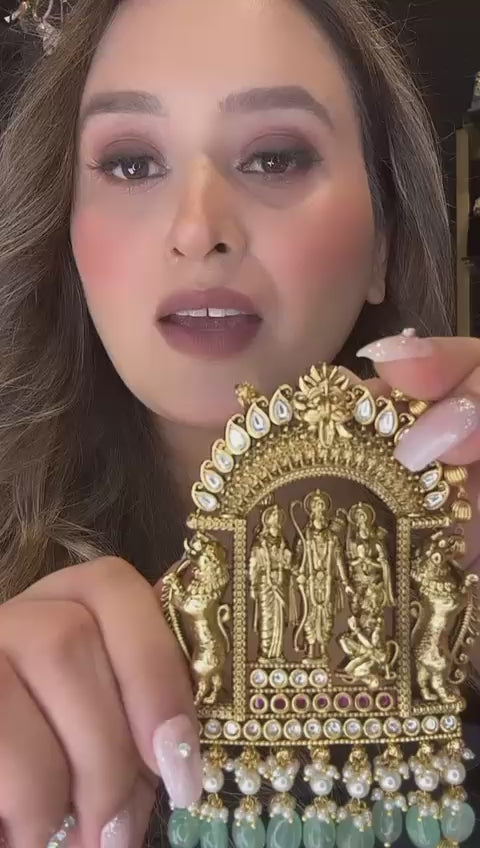 The Divine Ram Darbar Long Necklace Set