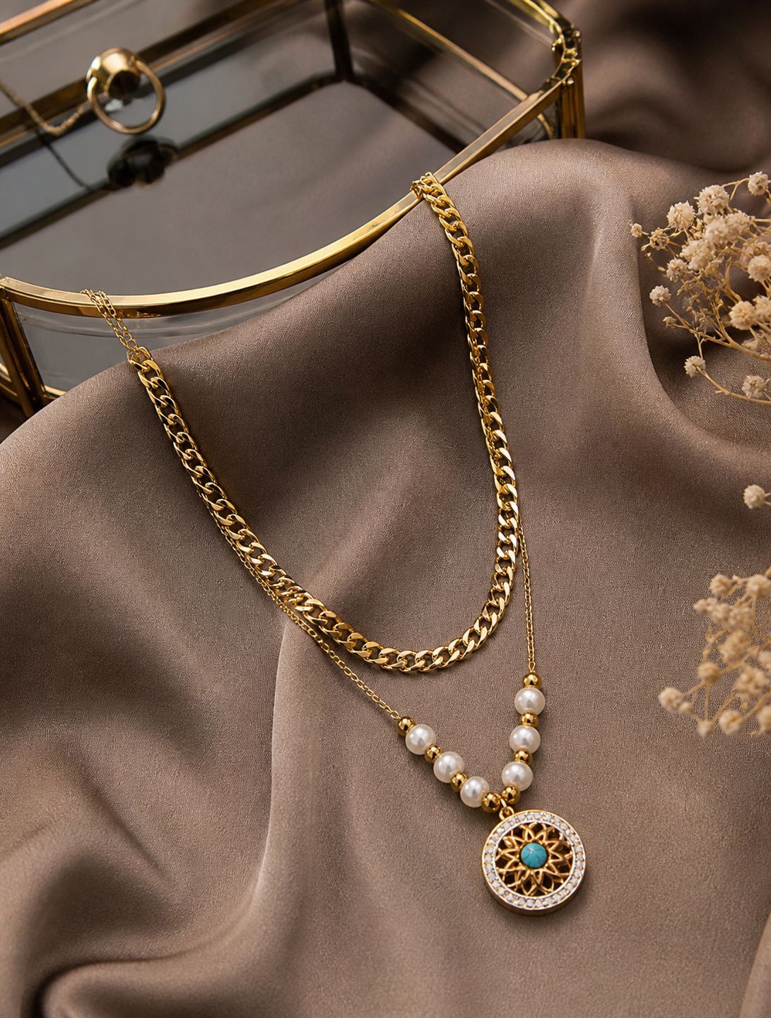 Vella Pearl Layered Pendant