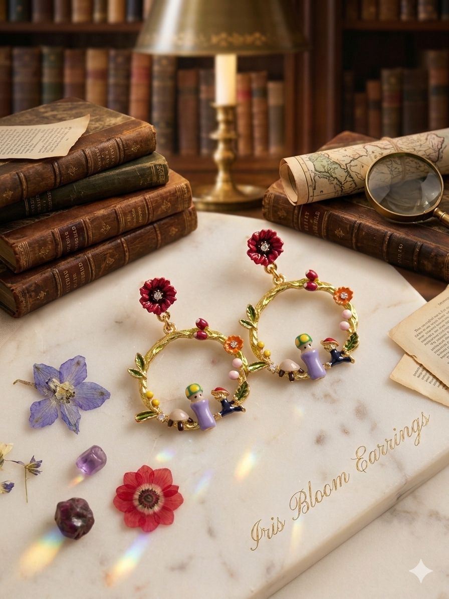 Iris Bloom Earrings