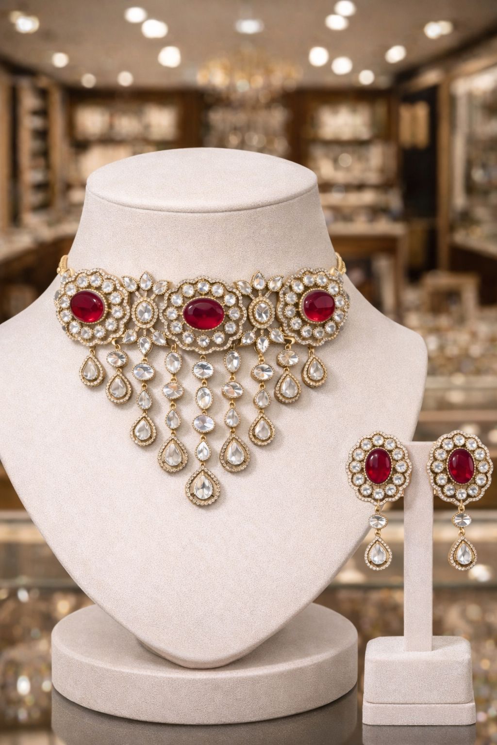Tasha Ruby Choker Set